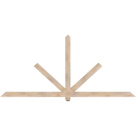 Ekena Millwork Kennewick Smooth Timber Gable Bracket, Douglas Fir, 96"W x 44"H x 3 1/2"D x 3 1/2"F, 11/12 Pitch GBW096X44X0404KEN00SDF